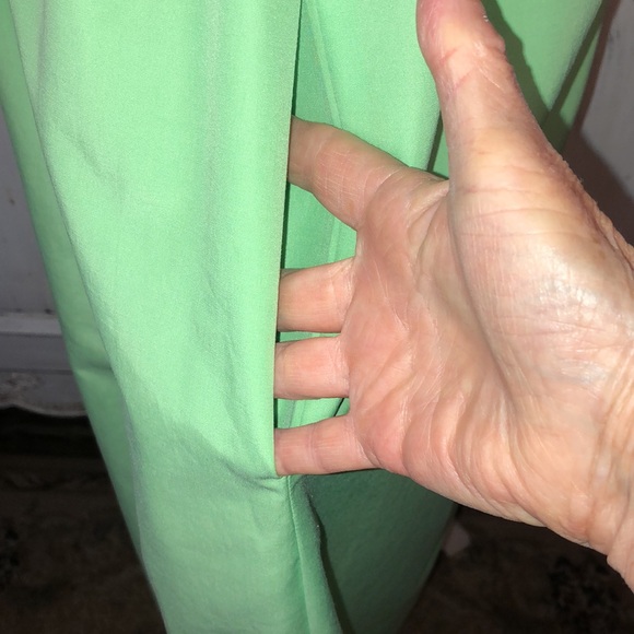 ZARA Empire Smocked Bodice Spaghetti Strap Lime Sherbet Green Maxi Dress Size M - Picture 7 of 10